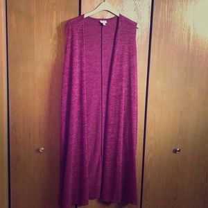 LuLaRoe Joy Knit burgundy, full-length
